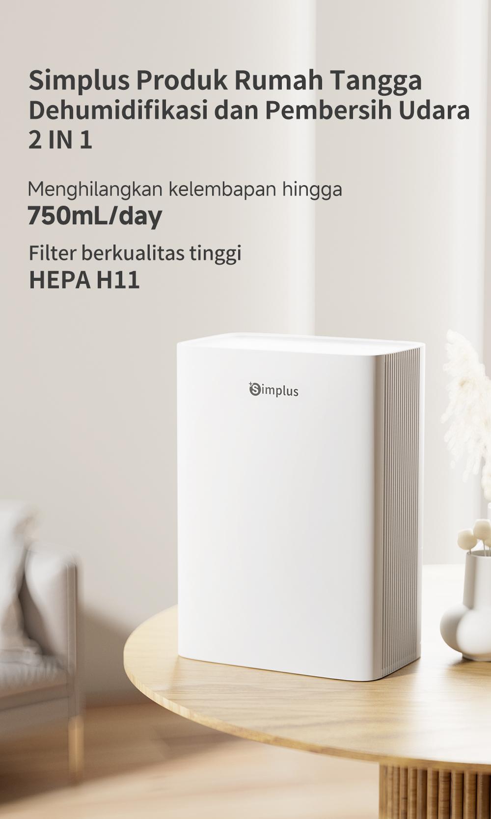 【SPECIAL PROMO】Simplus Dehumidifier Penyerap kelembapan 1.5L Kecil Efisien Mengeringkan Senyap Tahan Kelembapan Hemat Energi Untuk Rumah dan Kantor CUSH005-HPC