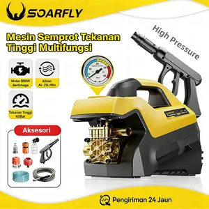【24h shipping】SOARFLY Jet Cleaner 600Bar Alat Steam Cuci  Mesin Cuci Mobil Motor High Pressure Washer Alat tekanan tinggi Car