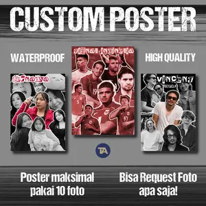 Custom Poster Aesthetic Foto Pribadi A4 Gambar Bebas Waterproof High Quality Dicetak di Kertas Glossy Berkualitas Tinggi Desain Fleksibel Maksimal 10 Foto