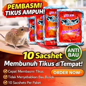 10 pcs Racun Tikus Mao Wang Ampuh Membasmi Tikus Mati Kering Tidak Berbau / Racun Pembasmi Tikus
