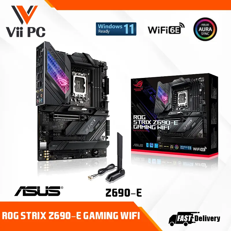 ASUS ROG Strix Z690/Z690-E Gaming WiFi 6E LGA1700 Intel 12th Gen ATX Gaming Motherboard-PCIe5.0,DDR5,Bluetooth v5.2