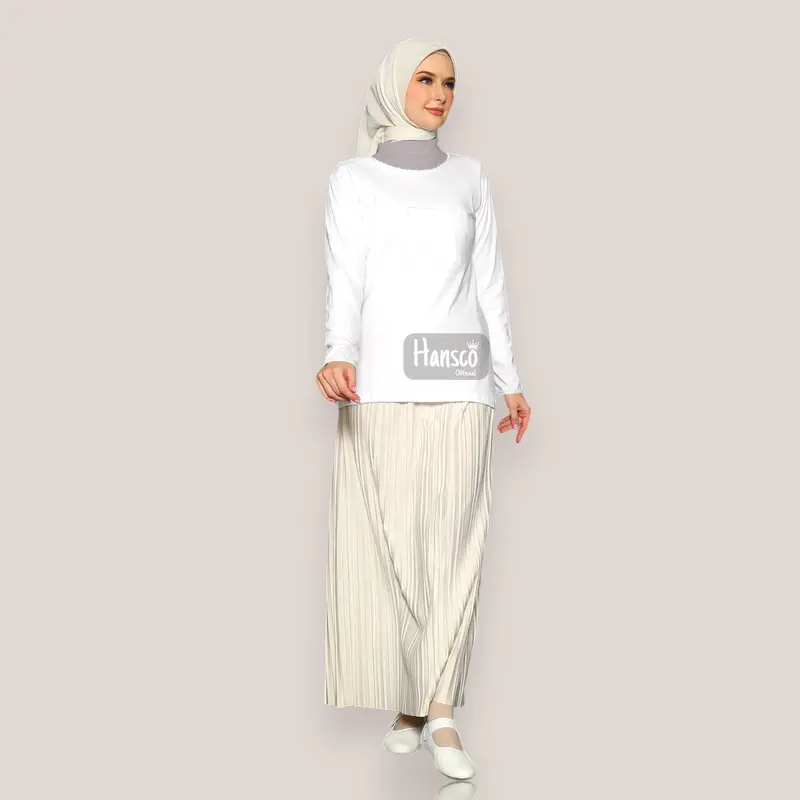 Singlet Umroh Wanita Berkantong Lengan Panjang Dalaman Haji Dan Umroh Wanita Renda 3