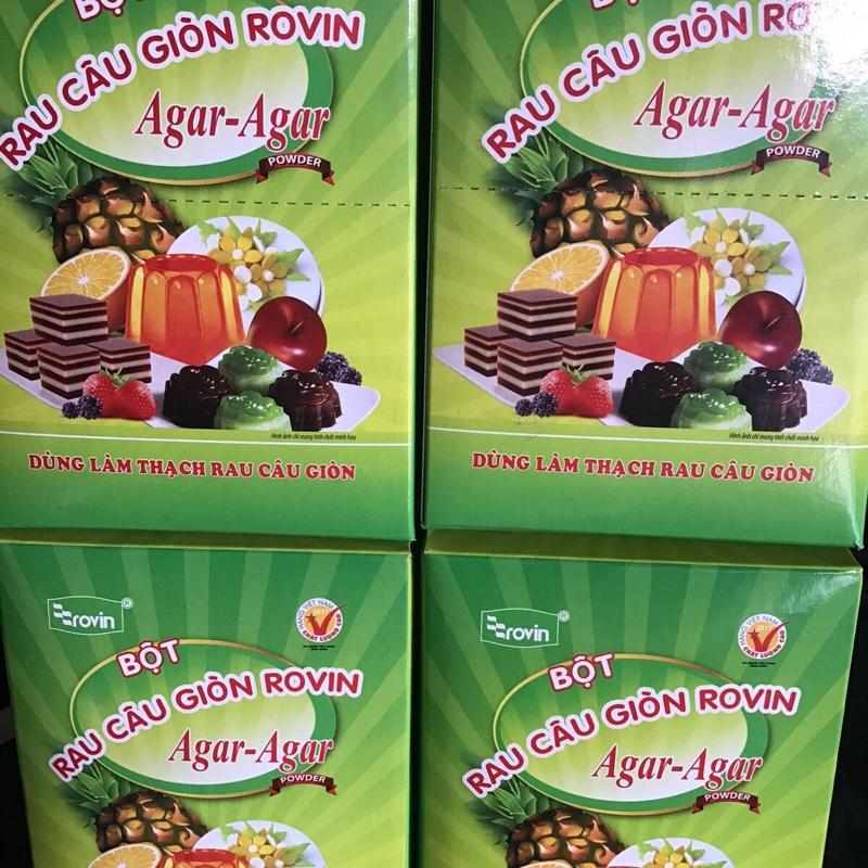Bột rau câu giòn ROVIN(Agar-Agar)-hộp 10 gói:dùng trong ngành pha chế,làm thạch,topping