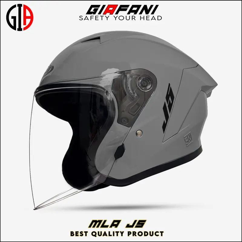 Helm Half Face HKM COSMO | Hitam Dof Kaca Visor Smoke SNI Motorcycle 6
