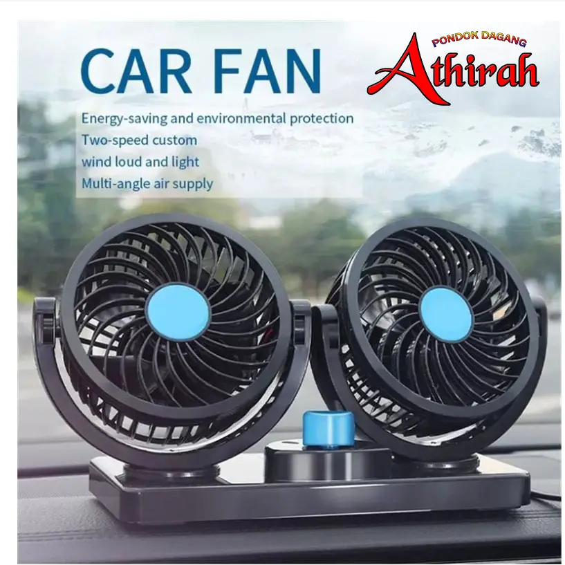 KIPAS ANGIN MOBIL PORTABEL - CAR COOLING DOUBLE FAN