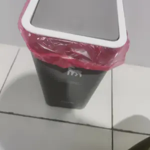 Halu Tempat Sampah Plastik Multifungsi Bentuk Persegi Kapasitas Besar Tempat Sampah Otomatis Dengan Tutup Trash Bin Tong Sampah HSB602