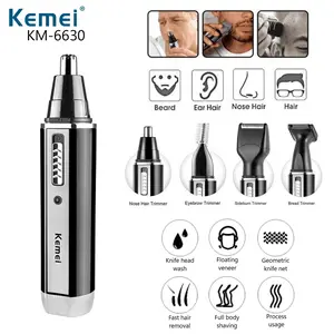 Kemei 6630 Hair Trimmer Multifungsi 4in1 Bulu Hidung Jenggot Alis dan Rambut
