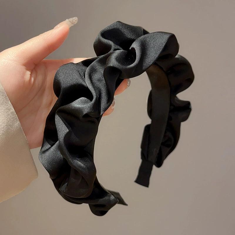 Product Introduction of Băng Đô Xếp Ly Rộng Cho Nữ, Màu Trơn Thời Trang, Làm Bằng Vải Satin, Mềm Mại, Phong Cách Cổ Điển Mũ Cài Tóc, Phụ Kiện Tóc 15
