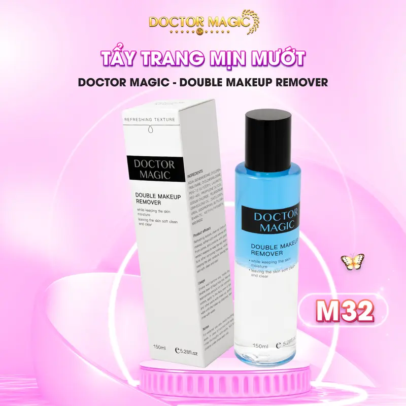 M32 - Tẩy Trang Mịn Mướt Doctor Magic - Double Makeup Remover - 150ml - Nước Tẩy Trang 3