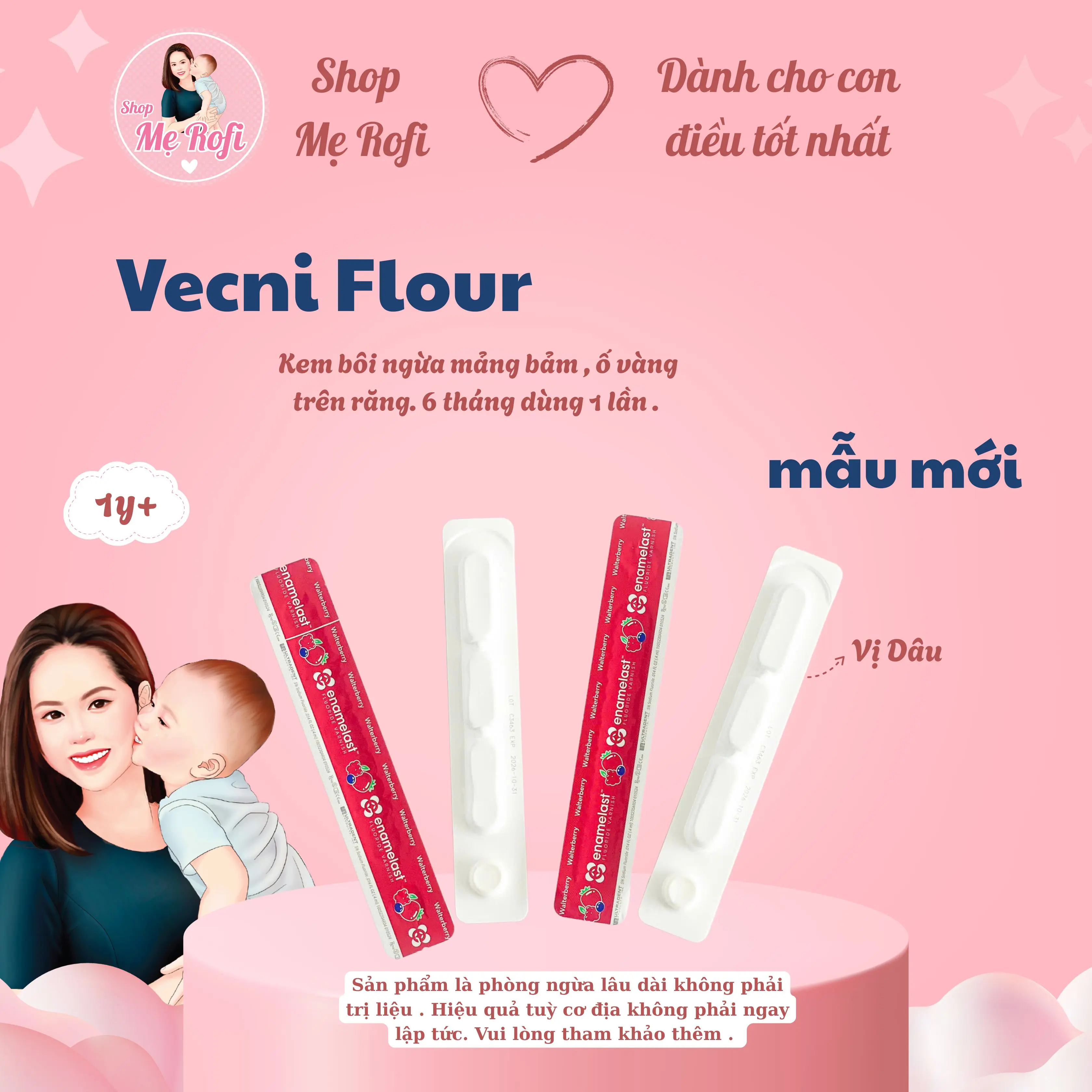 Dụng cụ vệ sinh răng Vecni flour - Mẹ Rofi
