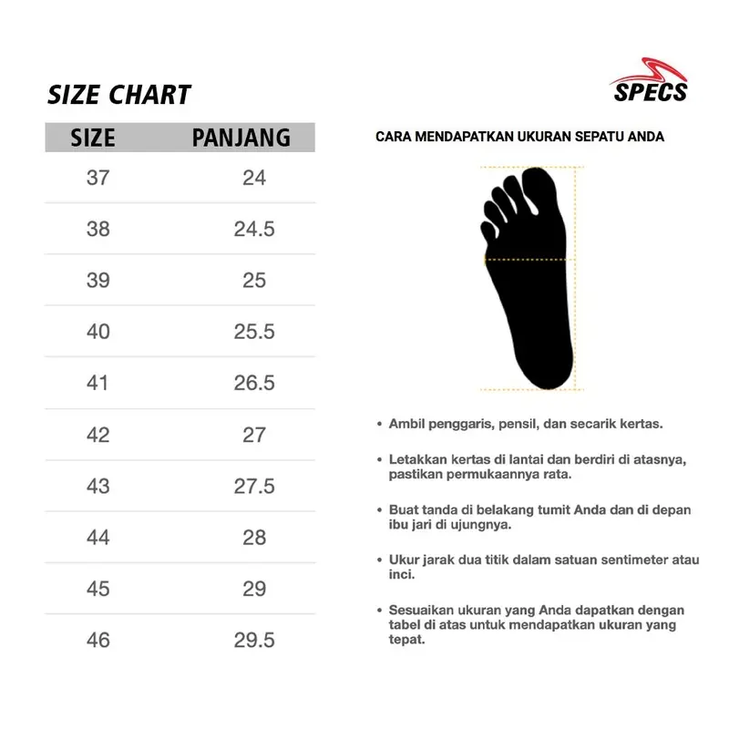 SEPATU RUNNING SPECS NYX SEPATU LARI UNISEX 6