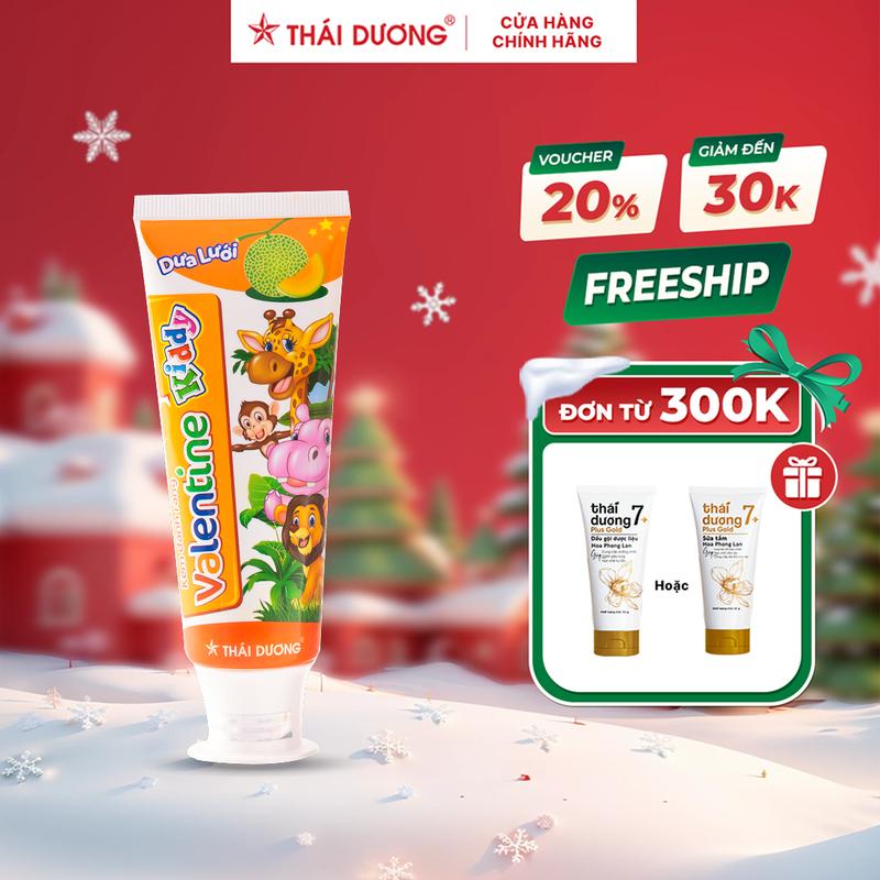  Kem đánh răng Valentine Kiddy  Hộp 01 tube x 100g  - Sao Thái Dương 