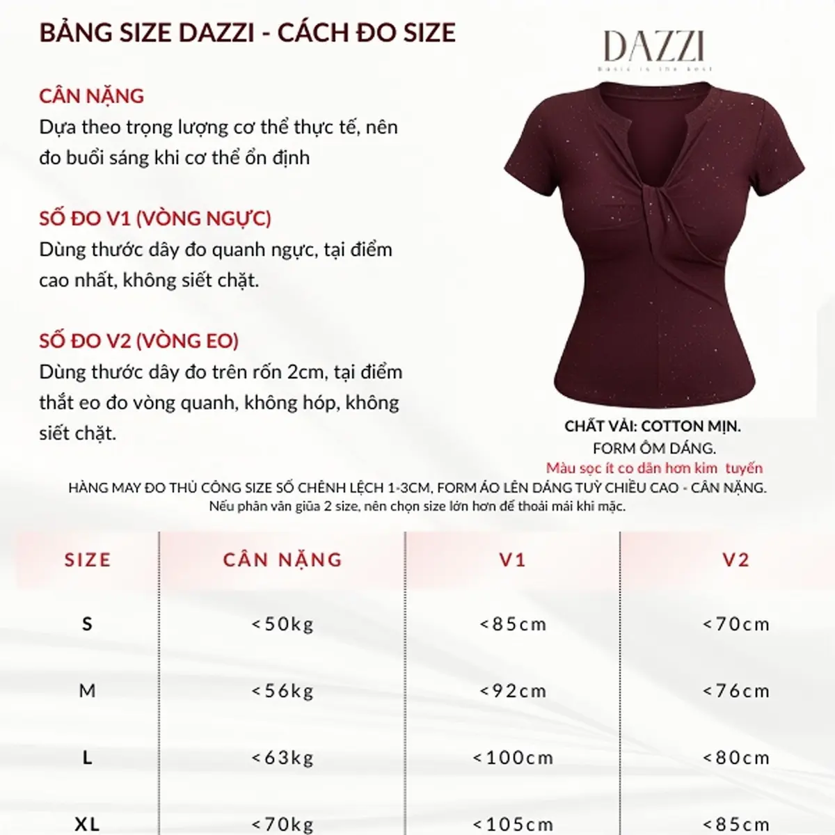 Áo thun nữ hoạ tiết kẻ sọc và kim tuyến cổ V xoắn vạt bầu vải cotton mịn DAZZI Women A059 | BigBuy360 - bigbuy360.vn