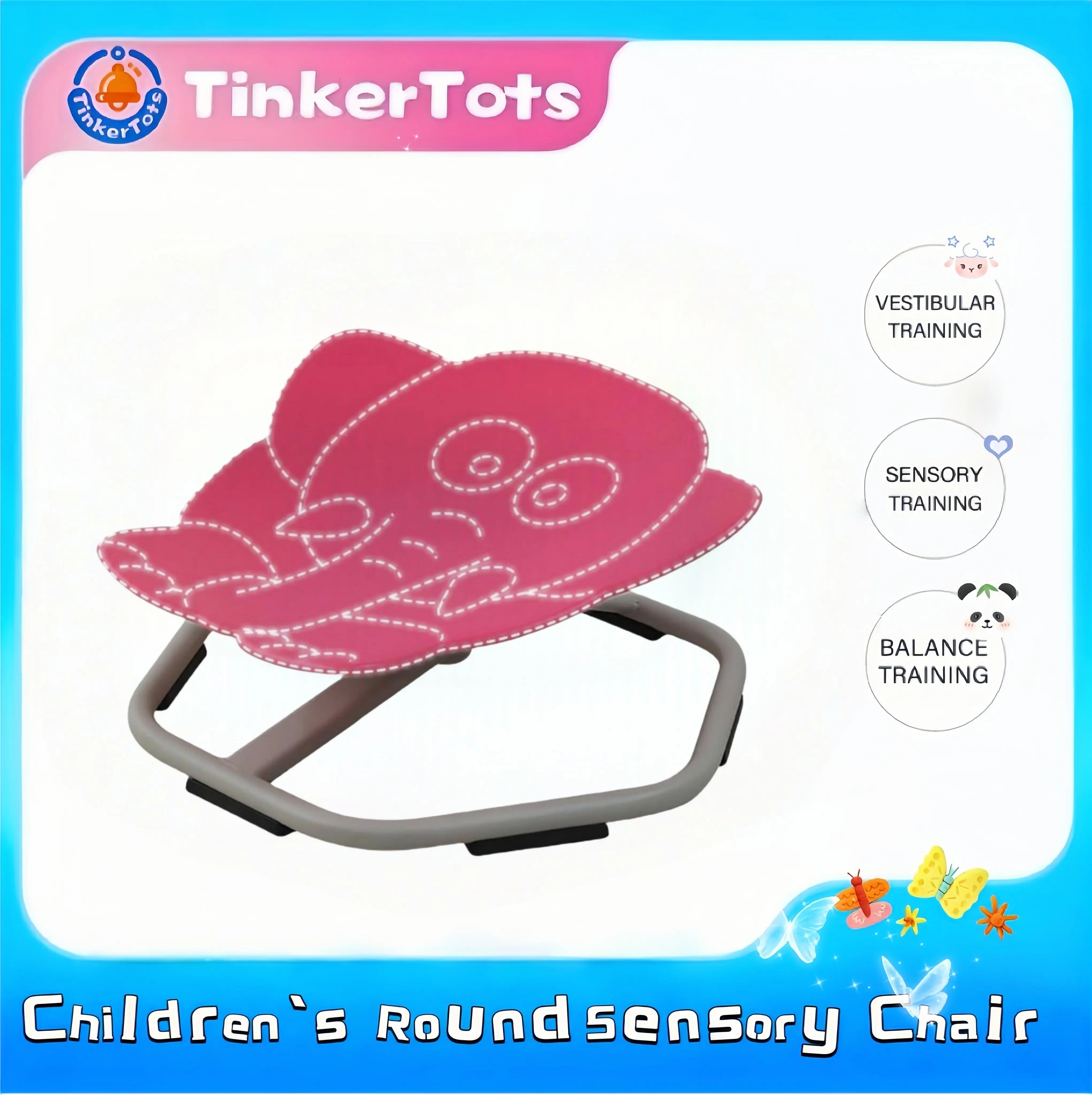 Sensory Swivel Chairs for Kids, Spinning Chair for Autistic Kids, Sit and Spin Sensory Toys, Training Body Coordination, Autism ADHD Chairs Indoor Outdoor Play Equipment,Autism toys