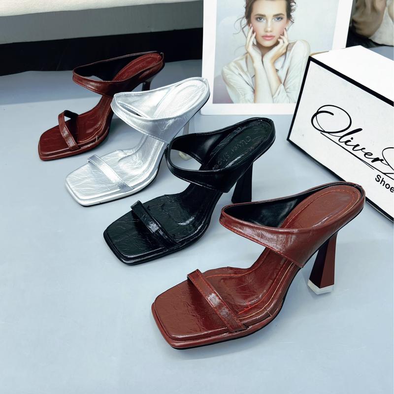DÉP CAO GÓT OLIVER- GUỐC NỮ HAI QUAI NGANG CAO 7CM- 9 CM SANG CHẢNH