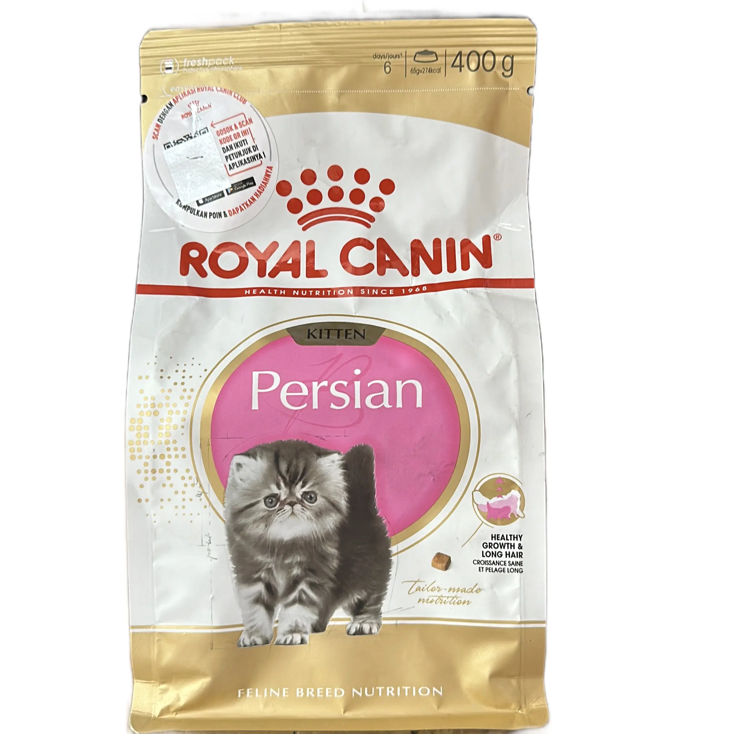 Royal Canin Kitten Persia 400gr Makanan Kucing dengan Kandungan Protein Tinggi untuk Pertumbuhan yang Baik serta Mencegah FLUTD pada Kitten