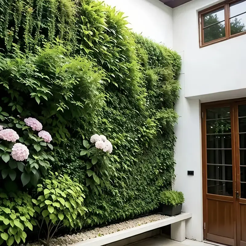 (beli 1 gratis 1)Rumput Dinding Sintetis Daun Hias Sintesis Dekorasi Dinding Artificial Rumput Plastik Ukuran 40x60cm - Anggur grass rumput  taman  rumah 6