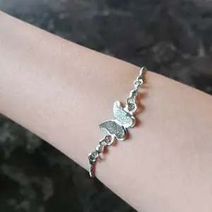 Jewelry Gelang Titanium Wanita Anti Karat Berlian Kupu Gelang gaya Korea Perak/Emas Modis dan serbaguna