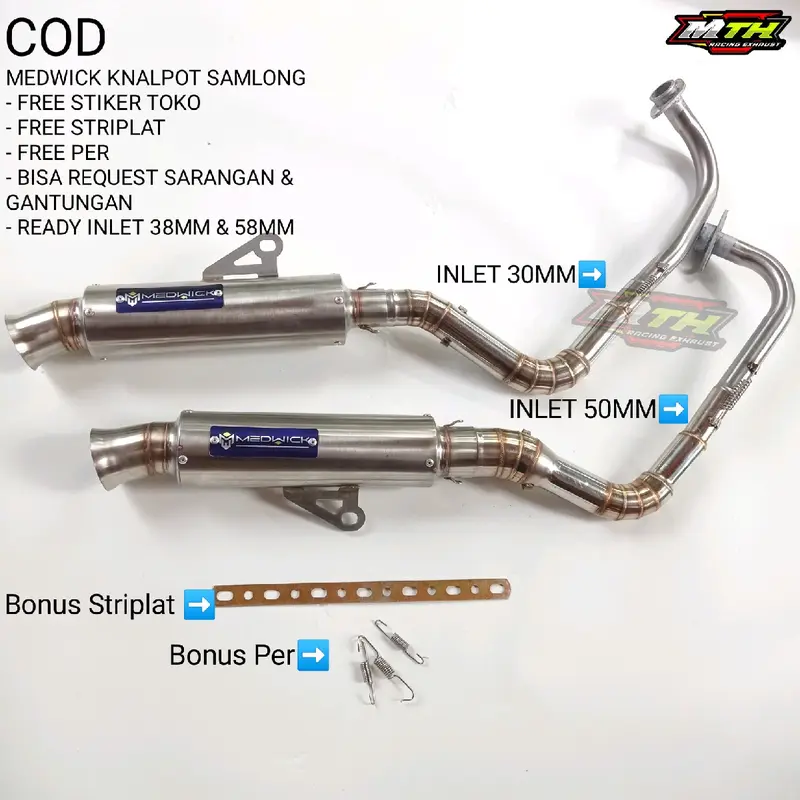 MEDWICK, Knalpot Samlong N max, Airox, PCX, ADV, Vario, Secopy, Beat, Genio, vino, Mio, Lexi dll 3