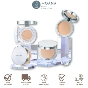 Azzura Bedak Face Series | Loose Powder / Compact / Two Way Cake / Cushion | Menutup Pori Tahan Lama Mencerahkan Glowing