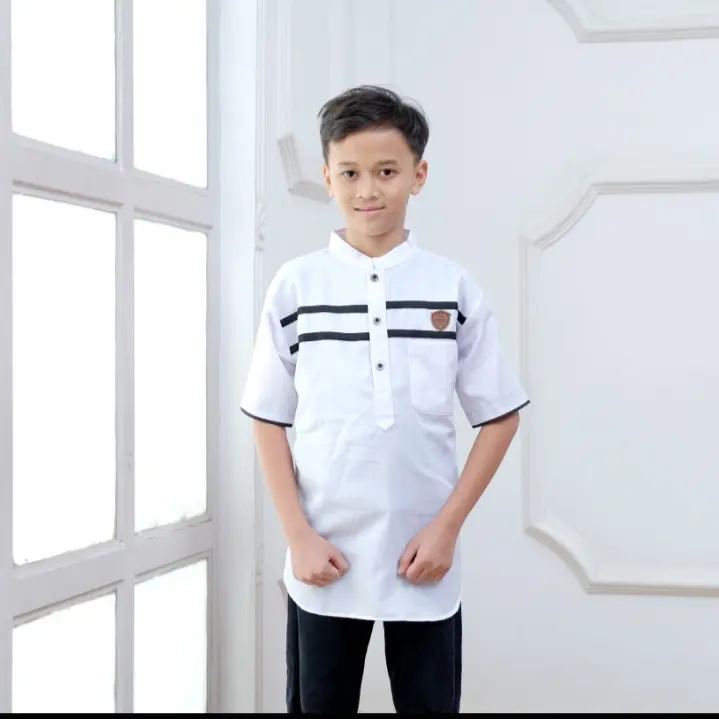 Baju koko kurta anak tanggung usia 6-15 tahun lengan pendek terbaru