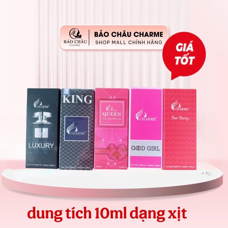 Bảo Châu CHARME PERFUME  Combo 5 chai chiết 10 ml  Good girl _So sexy _Queen_Luxury_King Women Cosmetic_Nước hoa chính hãng