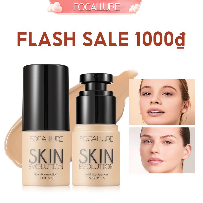 Kem Nền Dạng Lỏng FOCALLURE Che Phủ Hoàn Toàn Kiểm Soát Dầu Kem Che Khuyết Điểm Đang Giảm Giá Lung Linh