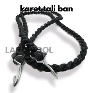 Tali Karet Ulir Warna Hitam Panjang -+ 155 cm (1pcs) touring kurir box