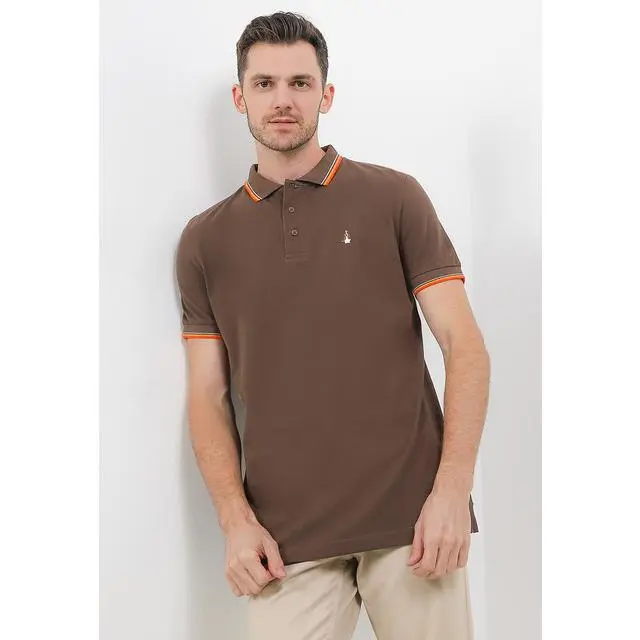 Hush Puppies Kaos Polo Pria Bezima Brown