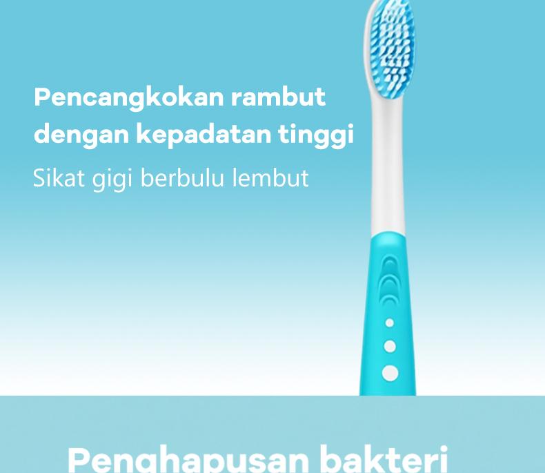 DDAILYLIFE Sikat Gigi Soft Sikat gigi perjalanan Perawatan ganda berbululembut