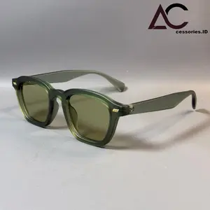 Kacamata Sunglasses Hexagonal 7001 Lensa UV-400 Protection - Kacamata Eyewear Glasses Mata Vintage Fashion - Kacamata Hitam Gaya Anti Silau - Kacamata Hitam Fashionable Sporty Kekinian Fullset