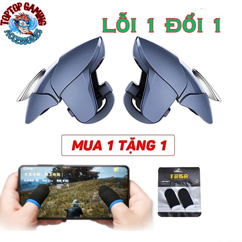  Nút Bấm Blue Shark  Loại 1  Chơi Game Pubg Mobile Free Fire Rất Nhạy Cực Bền Chơi Điện Tử Phụ Kiện chơi freefire Bluetooth Nghe Nhạc 
