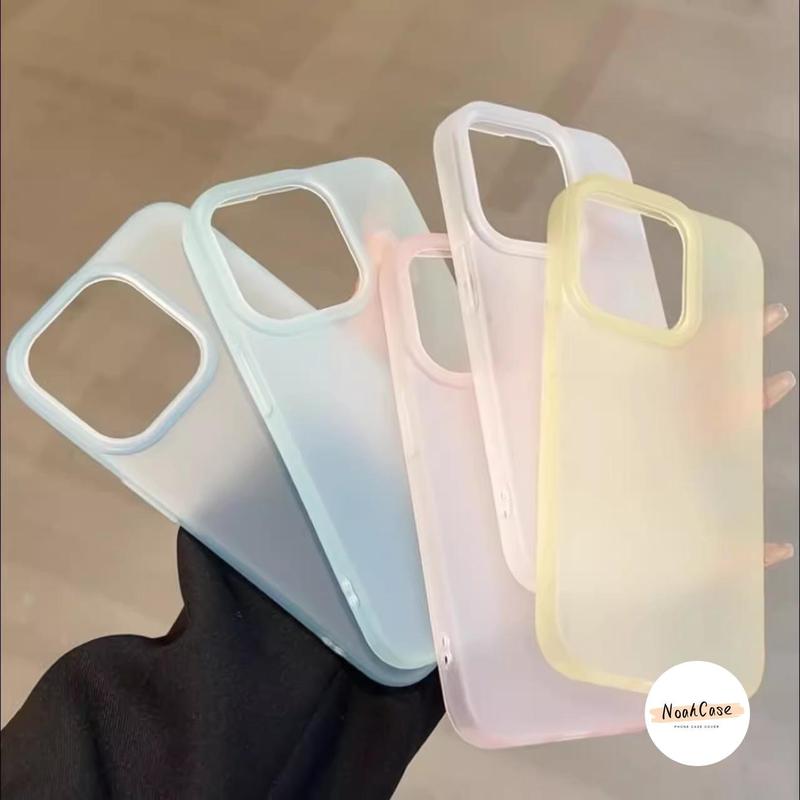 Cho iphone 17 pro max Ốp Điện Thoại Kẹo Mờ Mềm Thời Trang Tương Thích Cho IPhone 17 16 11 13 15 14 12 Pro MAX XR 7Plus 8Plus X XS MAX 16 15 14 7 8 Plus SE 2020 Ốp Lưng Trong Suốt Đơn Giản Mờ