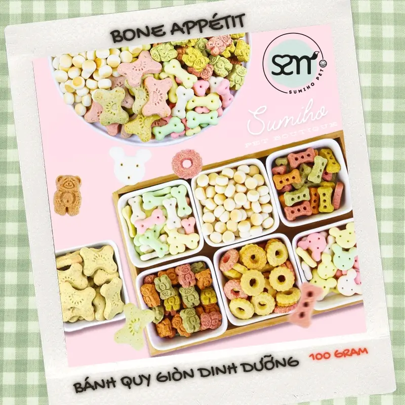 Bánh thưởng dinh dưỡng chó mèo Bone Appetit (gói 100gr) snack ăn vặt dinh dưỡng cho thú cưng 4