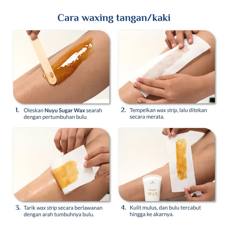 NUYU Sunflower Honey Sugar Wax Kit Bundling 2pcs - Waxing / Waxing ketiak Krim Penghilang Bulu 5