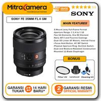 Gambar Sony FE 85mm f/1.4 GM lens Garansi Resmi dari Mitrakamera Kota Administrasi Jakarta Selatan 1 Tokopedia