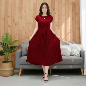 MIDI Drees plisket terbaru.daster wanita kekinian.dres terlaris 2026.dres wanita termurah gratis ongkir