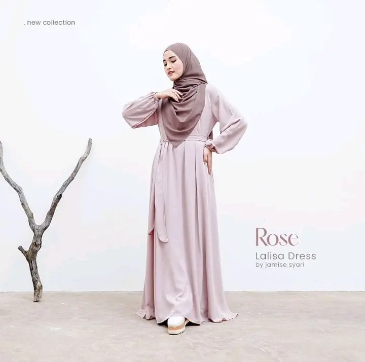 INARA DRESS GAMIS LEBARAN 2024 TERBARU BAHAN CRINKLE AIRFLOW LD 130 PANJANG 140 5