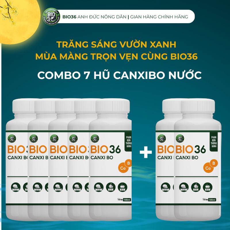 Combo 5 TẶNG 2 Phân Bón Bio36 Canxi Bo Dưỡng Quả, Dai Cuống Dạng Nước 500ml