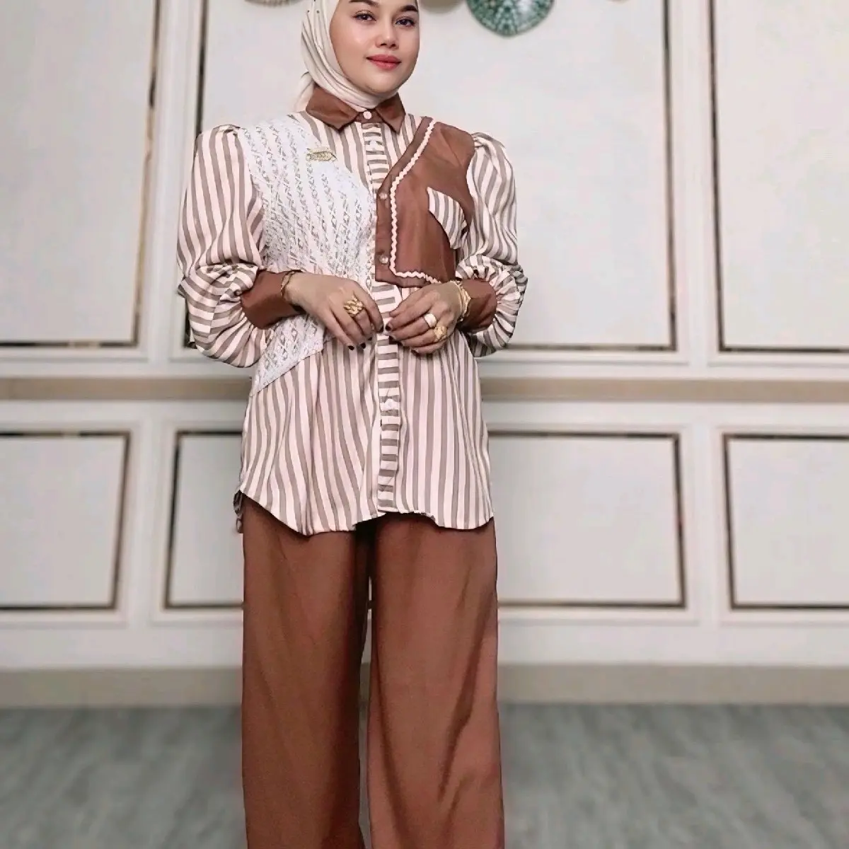 stelan arora mix burkat Celana Setelan Mewah