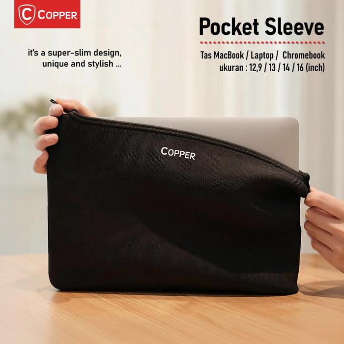Gambar COPPER Tas Laptop Premium 13" 14" 16" - Pocket Sleeve Super Slim Stylish & Tahan Air - 13 inch dari Copper Surabaya Kota Surabaya Tokopedia