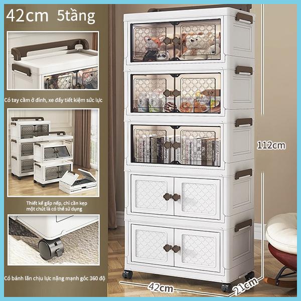 【42CM】TỦ GIA TRUYỀN HỌA TIẾT TRỐNG ĐỒNG | 5 TẦNG ĐỰNG ĐỒ KHÔ/ĐỒ HỘP | PP THỰC PHẨMKHO ĐỒ ĂN DI ĐỘNG CHO GEN-Z | |40CM RỘNG CHỨA 100 GÓI MÌ - LIVESTREAM GIẢM 50%/BASHIDAI2（07715） 1