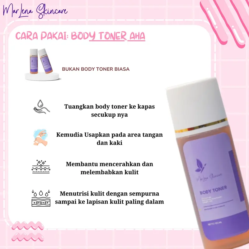PAKET TONER  MARLENA FREE KAPAS DAPAT 2 PCS TONER KEMASAN BARU BPOM 3