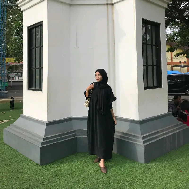100 ribu 3 PCS Azzura long daster classic busui friendly daster viral Cantik Nyaman daster remaja 8