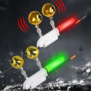 Lonceng Alarm Pancing Bel Bel Pancing + Lampu Lonceng Bel Alarm Joran Pancing Double Single Sensitif Lonceng Pancing Penanda