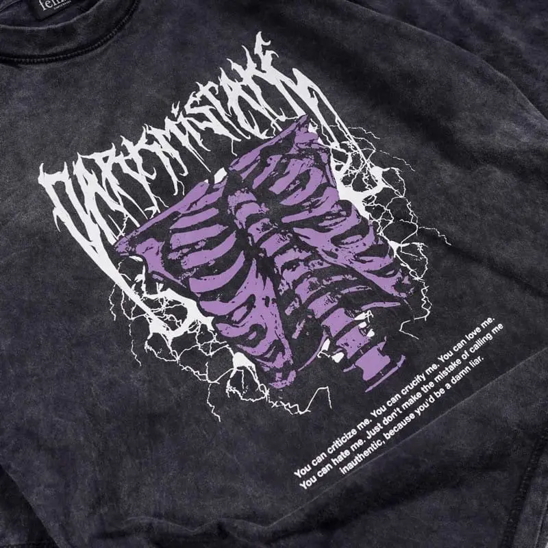 Kaos Oversize Wanita Dark Mistay (LD 106, P 63) Baju Fit Panjang T-Shirt 6