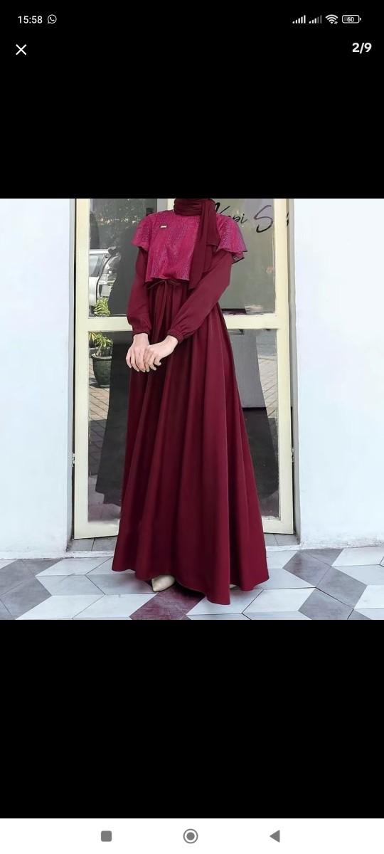 Product Introduction of EMMA by STAR 09 STORE Dress Brokat Remaja dgn Tali Pinggang,Cantik,Anggun,& Elegan. 2