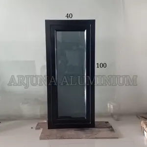 Jendela Aluminium 1 Set 100x40 Kaca 5mm (gratis packing kayu)
