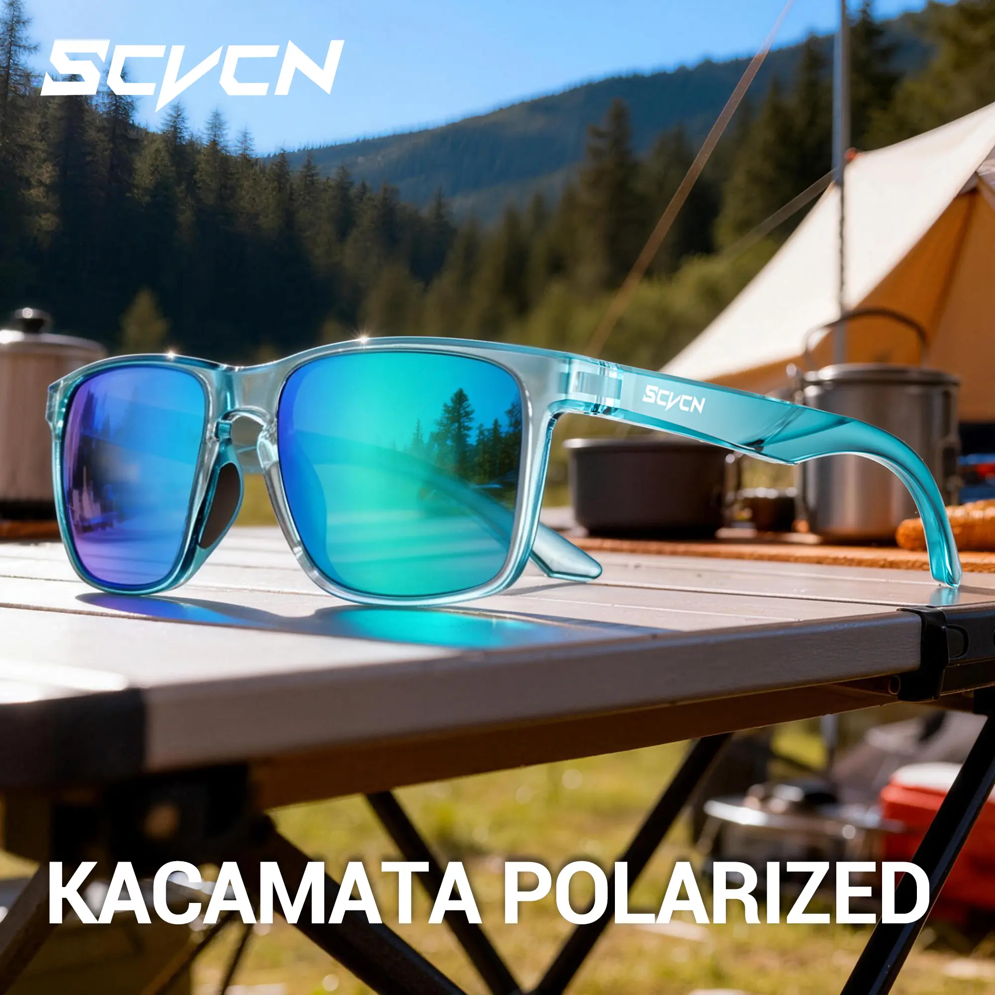 SCVCN S235 UV400 Kacamata Bersepeda Polarized Kacamata Hitam Bersepeda Lari Motor Sepeda Memancing