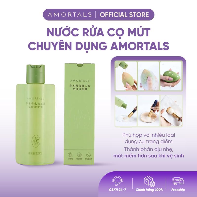 Nước Giặt Cọ Mút Trang Điểm AMORTALS Làm Sạch Nhanh, Dịu Nhẹ, Khử Khuẩn Hiệu Quả Cho Dụng Cụ Makeup [BD]
